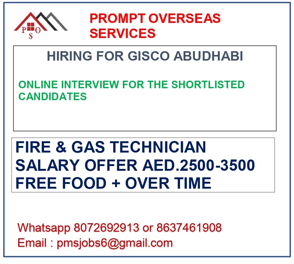 Hiring for Gisco - Abudhabi